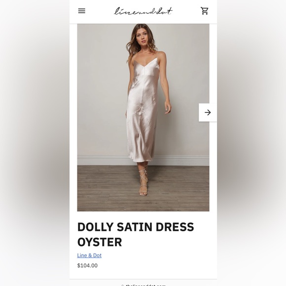 Line and Dot Dolly Satin Dress Brand New - Picture 1 of 3